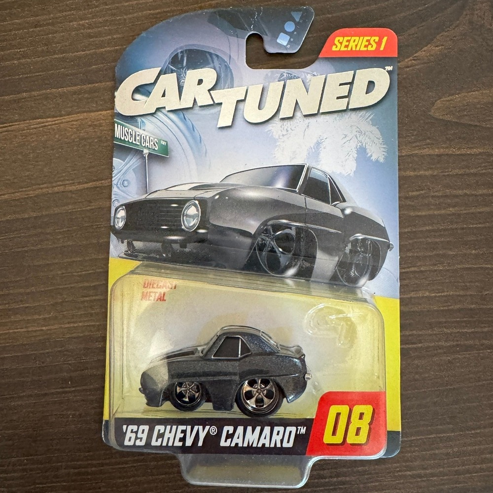 NIB Car Tuned '69 Chevy Camaro #08 Walgreens Exclusive Series 1 RARE Charcoal